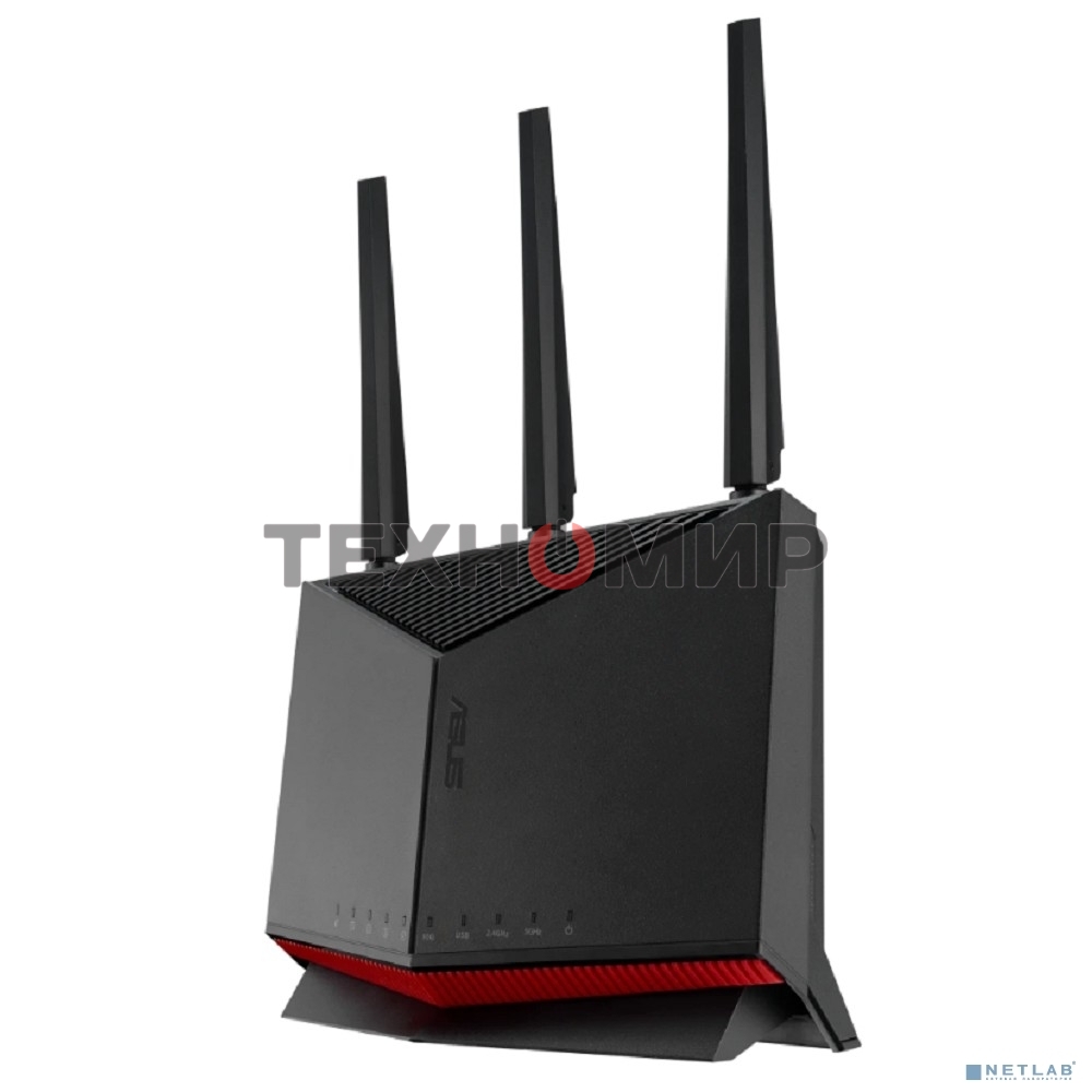 Маршрутизатор ASUS RT-BE86U, черный/красный, 90IG08W0-MO9A0V