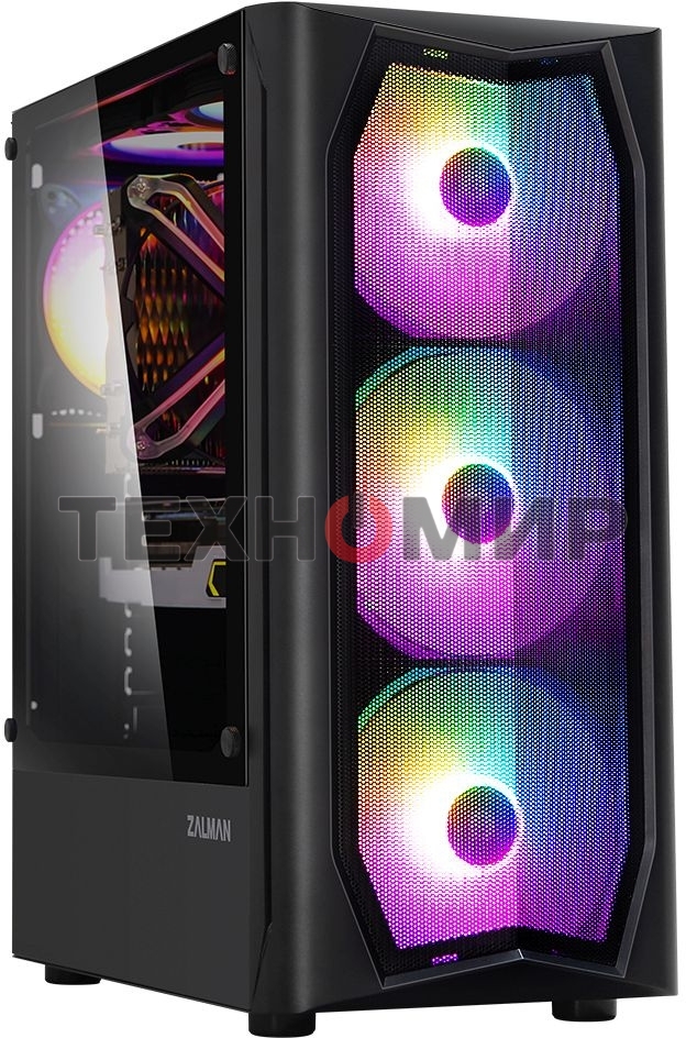 Компьютерный корпус MidiTower Zalman N4 black (ATX,Window, 6xRGb fan, USB 2.0 x2, USB 3.0x1, без БП) (N4 rev.1)