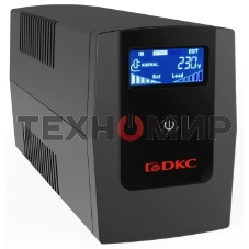 Источник бесперебойного питания ИБП Info LCD 1500В.А Schuko (3) USB + RJ45 DKC INFOLCD1500S