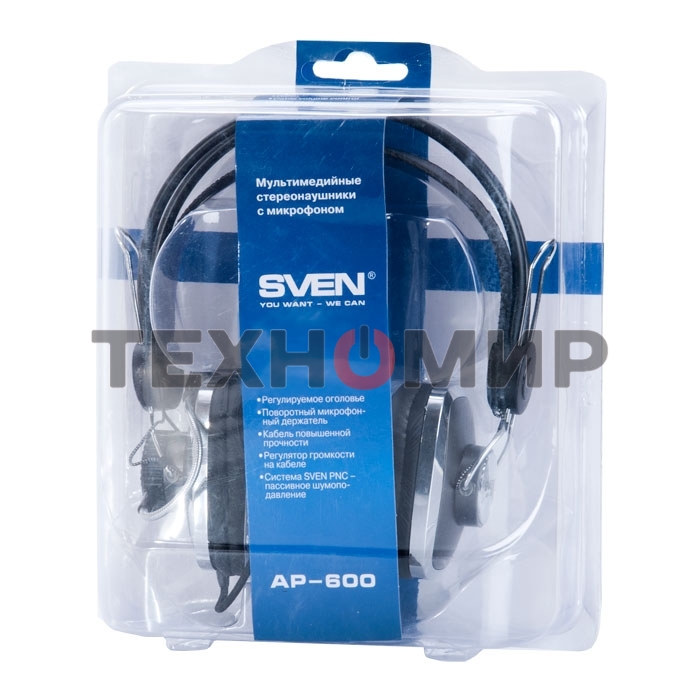 Гарнитура проводная SVEN AP-600 с микрофоном