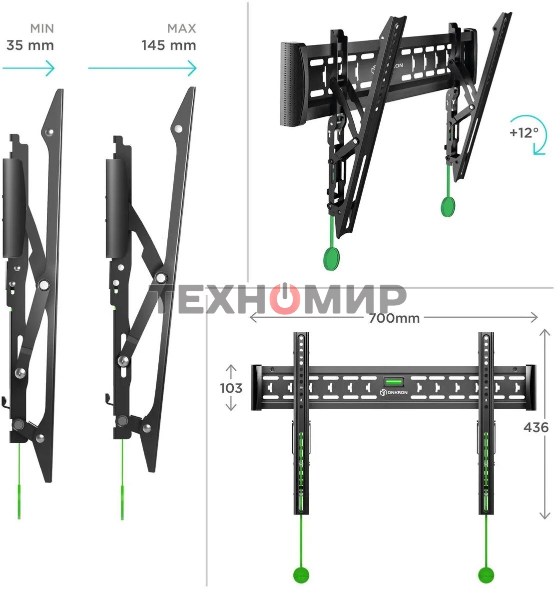 Кронштейн ONKRON TM6 для телевизора 43