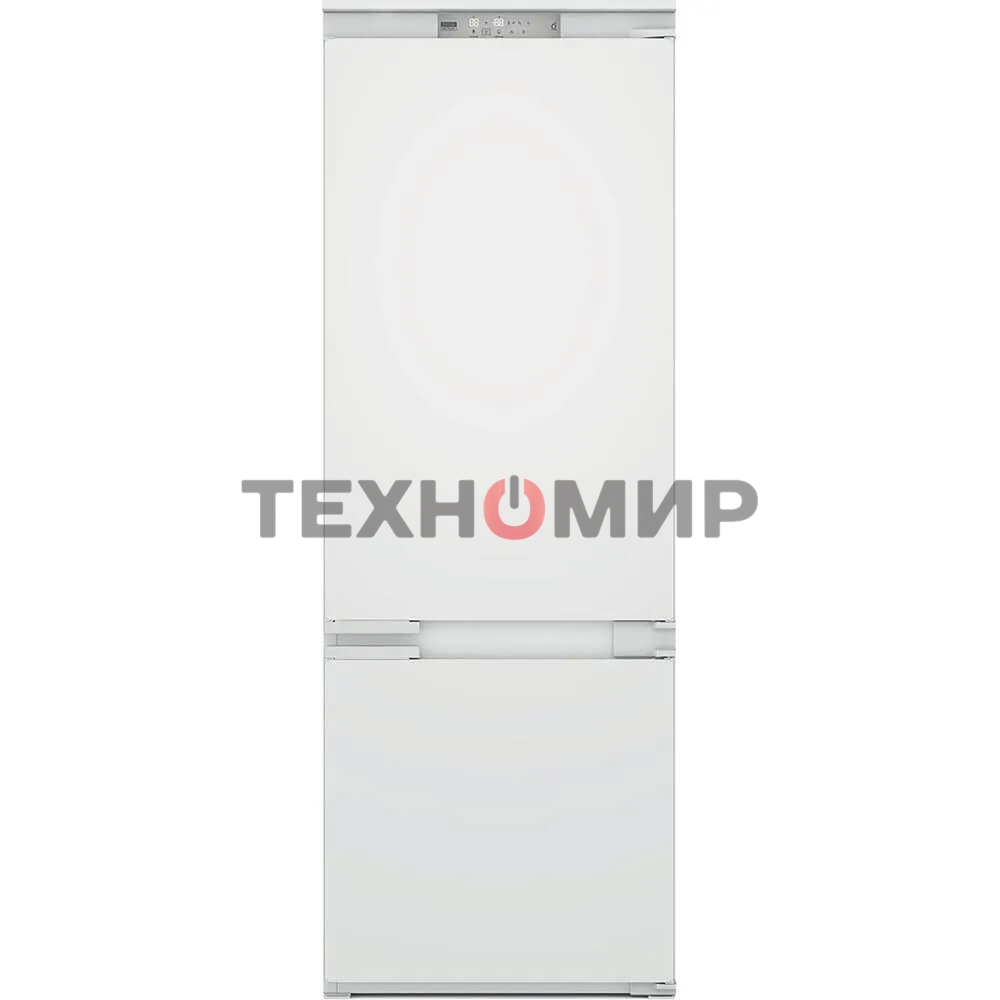 Холодильник встраиваемый Whirlpool WHSP70T241P 70 см, 193.5х54.3х69 см, 295/95 л, инверторный компрессор, автоматическая разморозка, зона свежести влажная, сенсорное управление, технология 6 SMYSL FreshControl, MultiFlow, FreezeControl, перенавешиваемые д