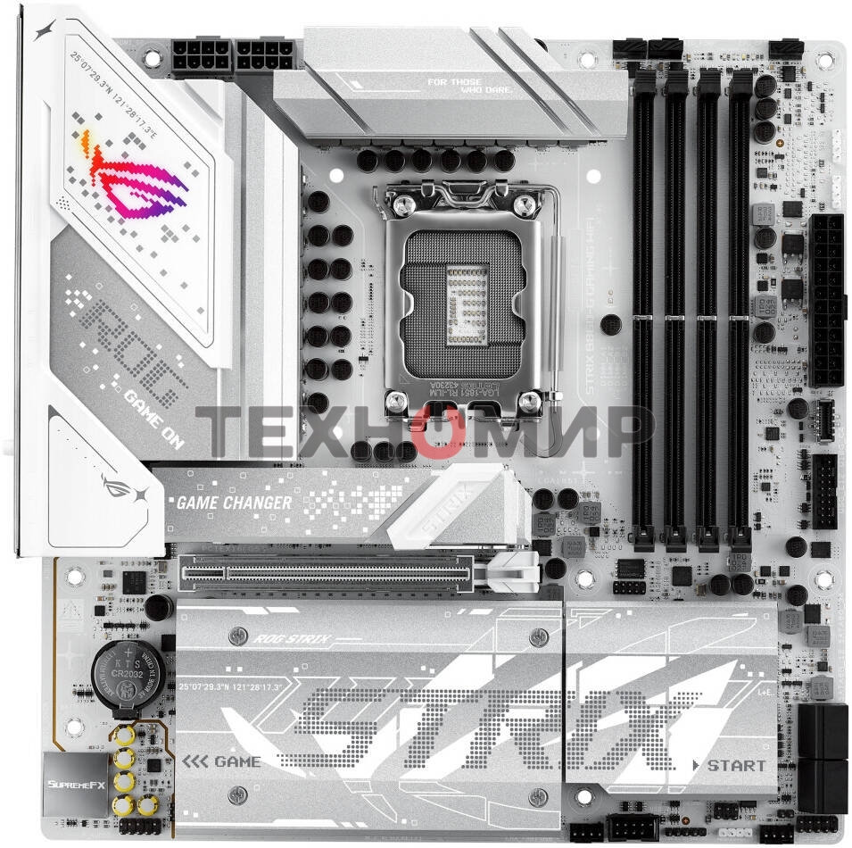 Материнская плата ASUS ROG STRIX B860-G GAMING WIFI, LGA 1851, Intel B860, 4xDDR5, 4xSATA, 4xM.2, 1xPCIe 5.0 x16, 1xDP, 1xHDMI, 1xThunderbolt 4, 1x 2.5Gb LAN, 1xUSB-C 20Gbps, 1xUSB-A 10Gbps, 3xUSB-A 5Gbps, 4xUSB-A 2.0, 2x3.5 мм, 7.1, mATX