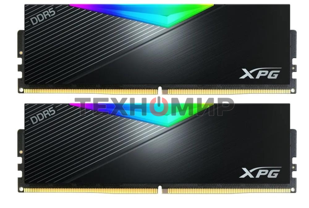 Оперативная память XPG Lancer, DDR5, 32Gb (2x16GB), 8000MHz, CL38, DIMM, с радиаторами, RGb черный