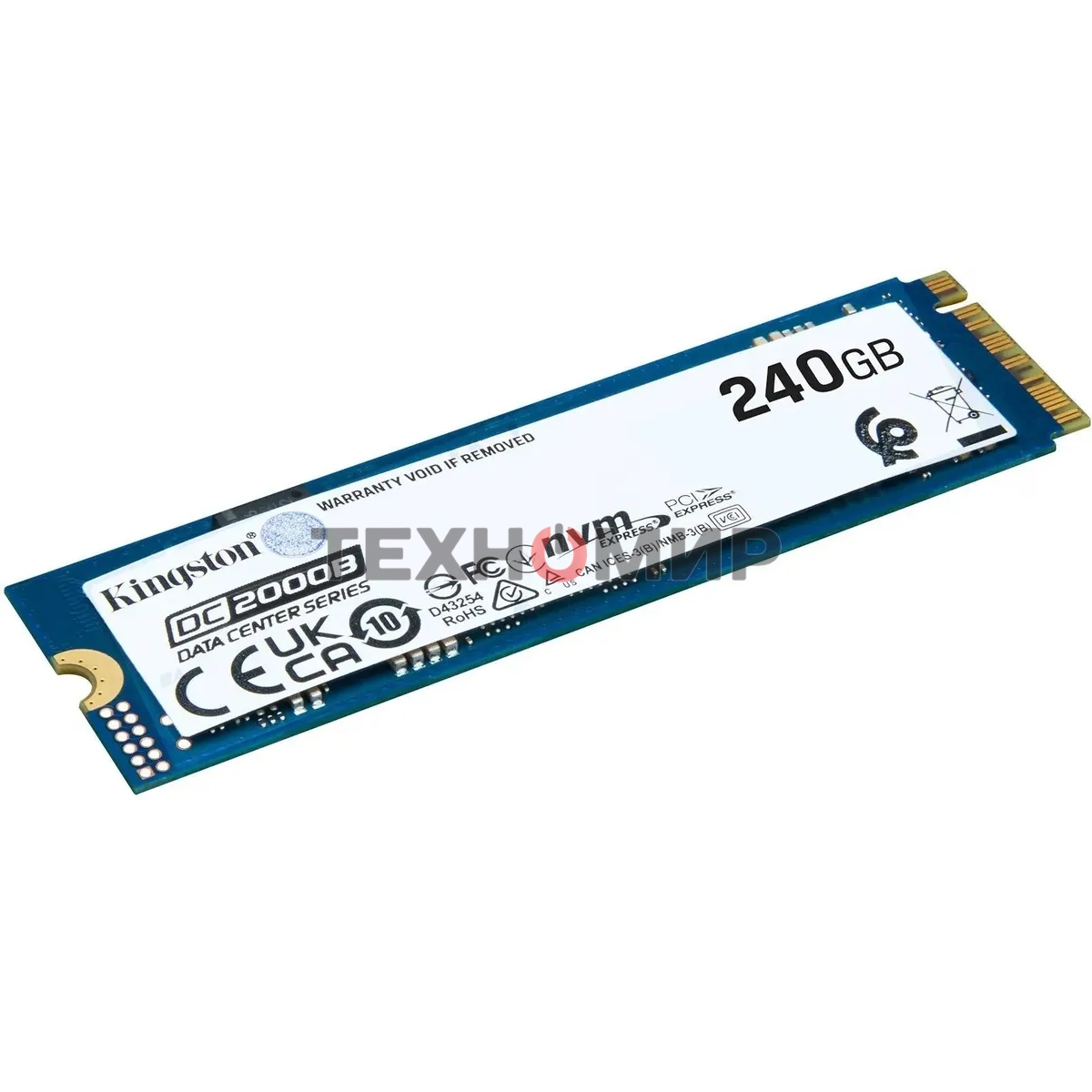 Накопитель SSD Kingston DC2000B, 240Gb, PCIe 4.0 x4, M.2 2280, R/W 4500/400