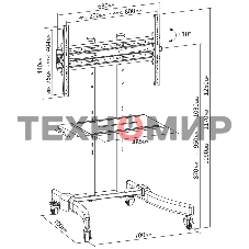 Стойка для телевизора Cactus CS-ST1030BK черный 37