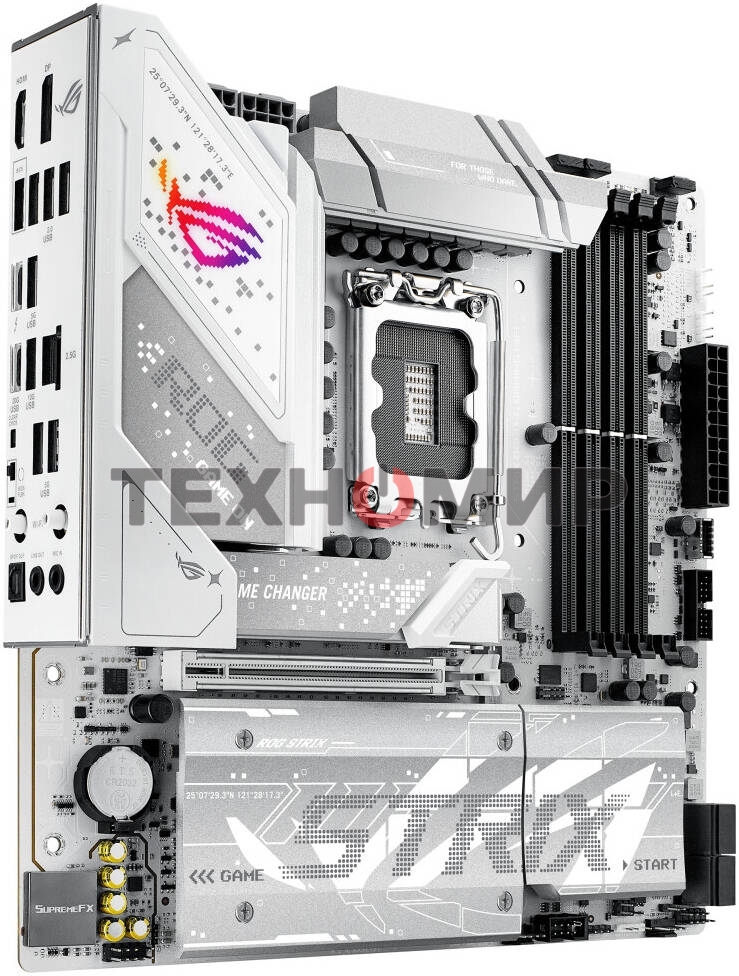 Материнская плата ASUS ROG STRIX B860-G GAMING WIFI, LGA 1851, Intel B860, 4xDDR5, 4xSATA, 4xM.2, 1xPCIe 5.0 x16, 1xDP, 1xHDMI, 1xThunderbolt 4, 1x 2.5Gb LAN, 1xUSB-C 20Gbps, 1xUSB-A 10Gbps, 3xUSB-A 5Gbps, 4xUSB-A 2.0, 2x3.5 мм, 7.1, mATX