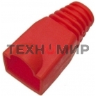 Защитные колпачки для кабеля 6,0мм cat.5, на соединение коннектора с кабелем, красный, 100 шт. в пчк