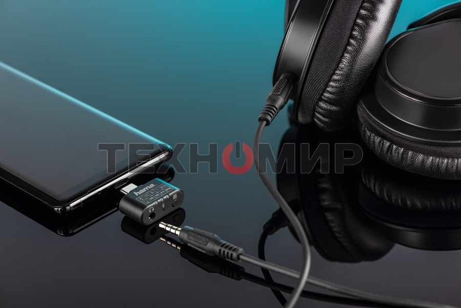 Разветвитель USB-C Hama 00135747 2порт. черный