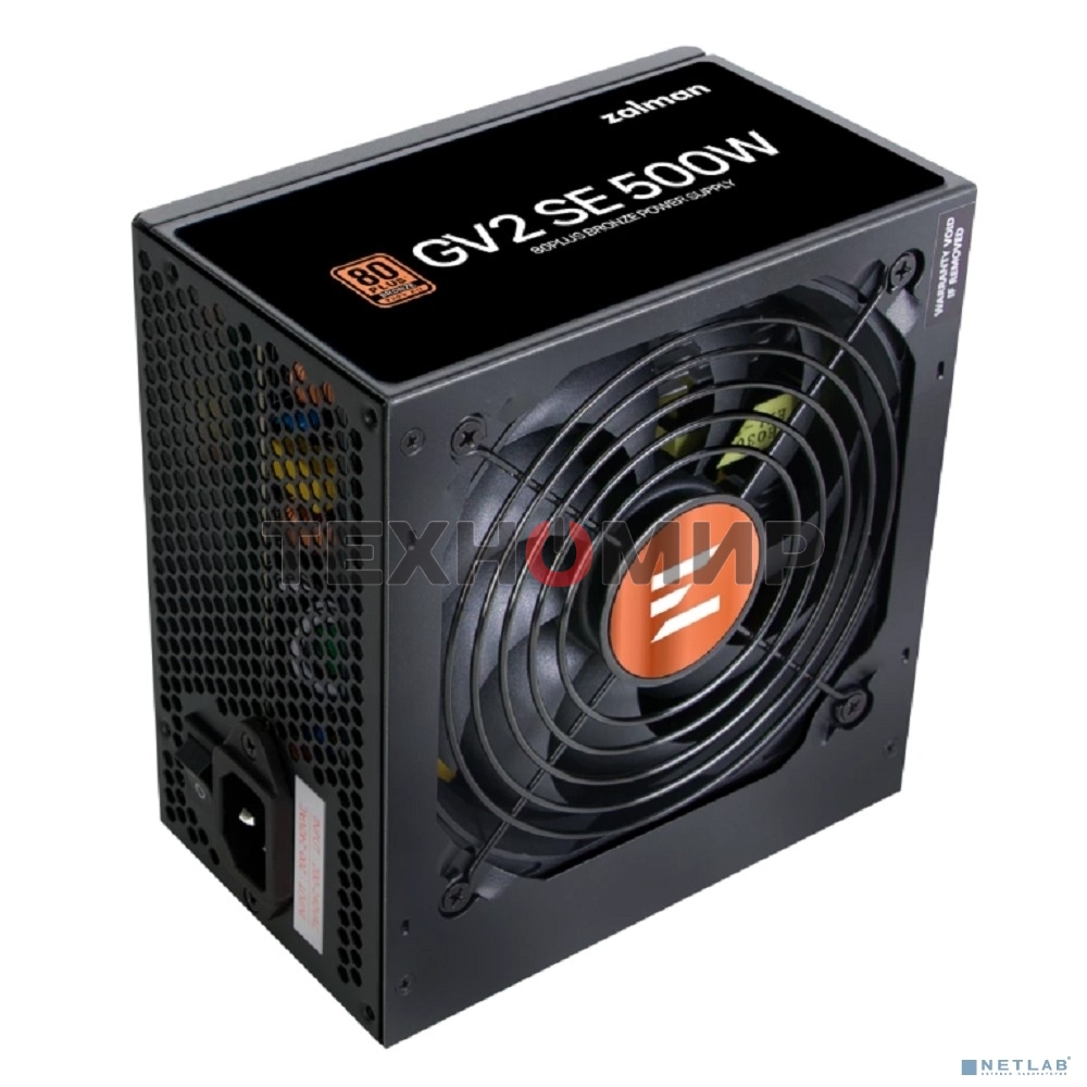 Блок питания Zalman ZM500-GV2SE, 500Вт, 80 PLUS Bronze, 120мм, черный