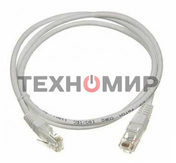 Патч-корд LANMASTER TWT RJ-45 (m)-RJ-45 (m) cat.5e 0.5м серый