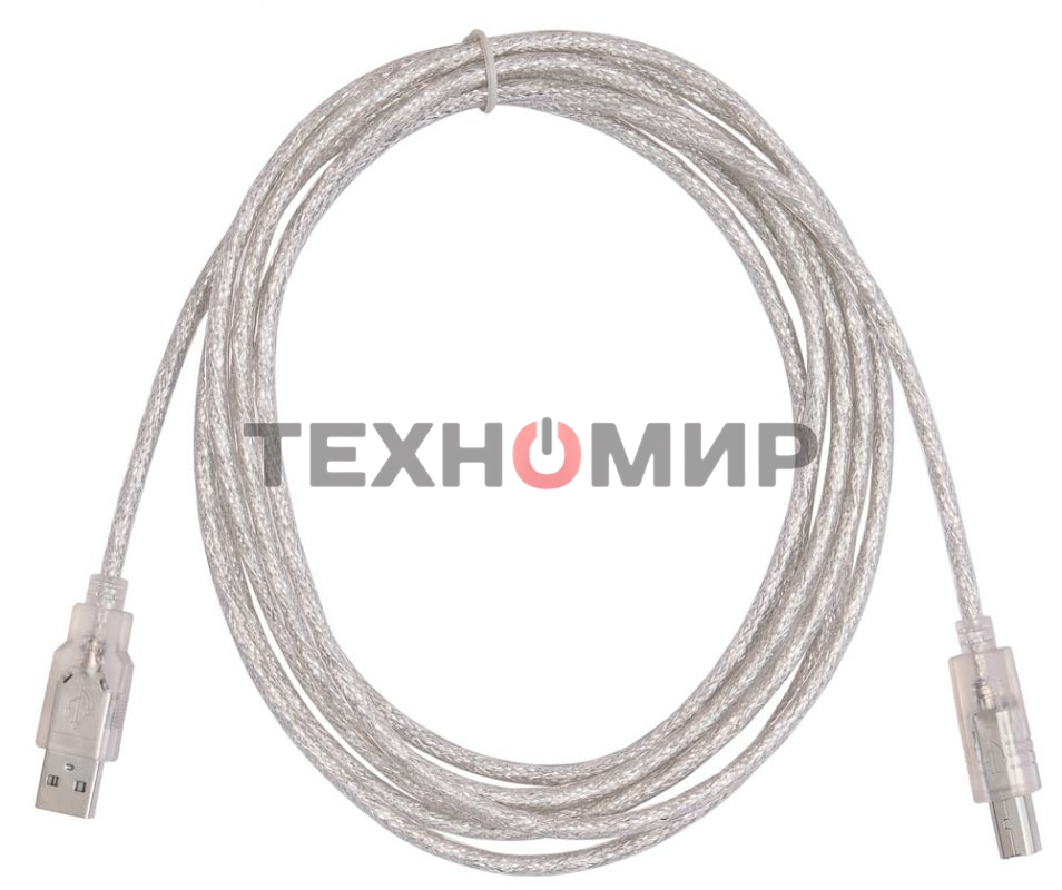 Кабель USB2.0 Buro USB2.0-AM/BM-3-TRANS USB A (m)/USB B (m) 3м