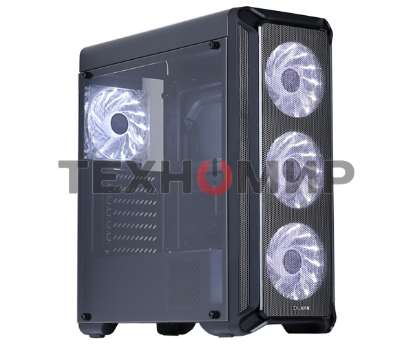 Компьютерный корпус ZALMAN I3, без БП, большое боковое окно, черный,ATX