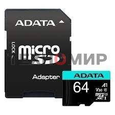 Флеш карта MICROSDXC UHS-I U3 V30S A2 100/75 MB/s 64Gb RETAIL W/1 ADAPTER