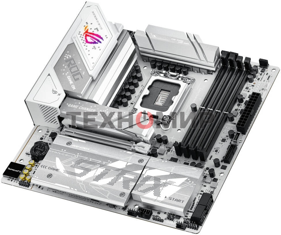Материнская плата ASUS ROG STRIX B860-G GAMING WIFI, LGA 1851, Intel B860, 4xDDR5, 4xSATA, 4xM.2, 1xPCIe 5.0 x16, 1xDP, 1xHDMI, 1xThunderbolt 4, 1x 2.5Gb LAN, 1xUSB-C 20Gbps, 1xUSB-A 10Gbps, 3xUSB-A 5Gbps, 4xUSB-A 2.0, 2x3.5 мм, 7.1, mATX