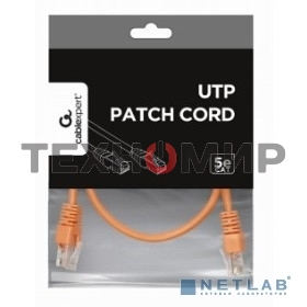 Патч-корд UTP Cablexpert cat.5e, 0.25м, литой, многожильный, оранжевый