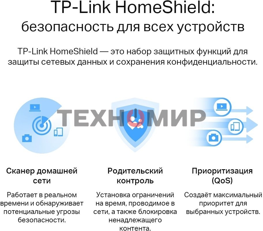 Двухдиапазонный гигабитный Wi-Fi 6 роутер TP-Link Archer AX53 AX3000