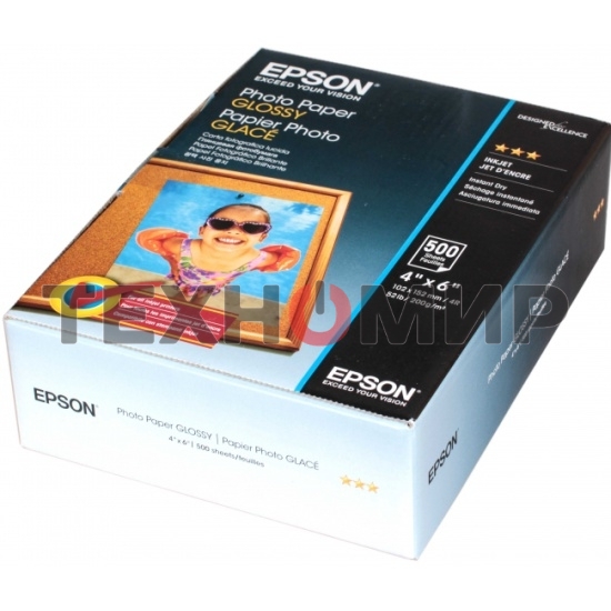 Бумага Epson Photo Paper Glossy 200г/м2 10x15 500sheets