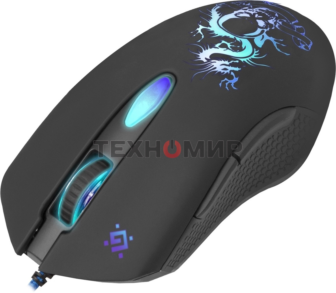 Мышь проводная Defender Sky Dragon GM-090L черный, 3200 dpi, USB, кнопки - 6