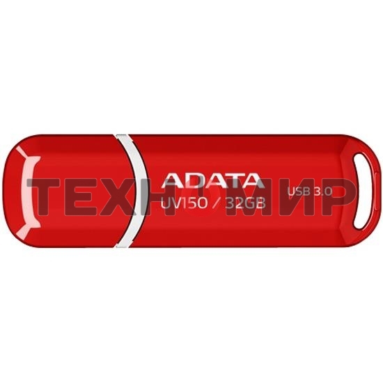 Флешка USB ADATA UV150 (AUV150-32G-RRD), 32Gb, USB 3.0, R/W 35/10, красный