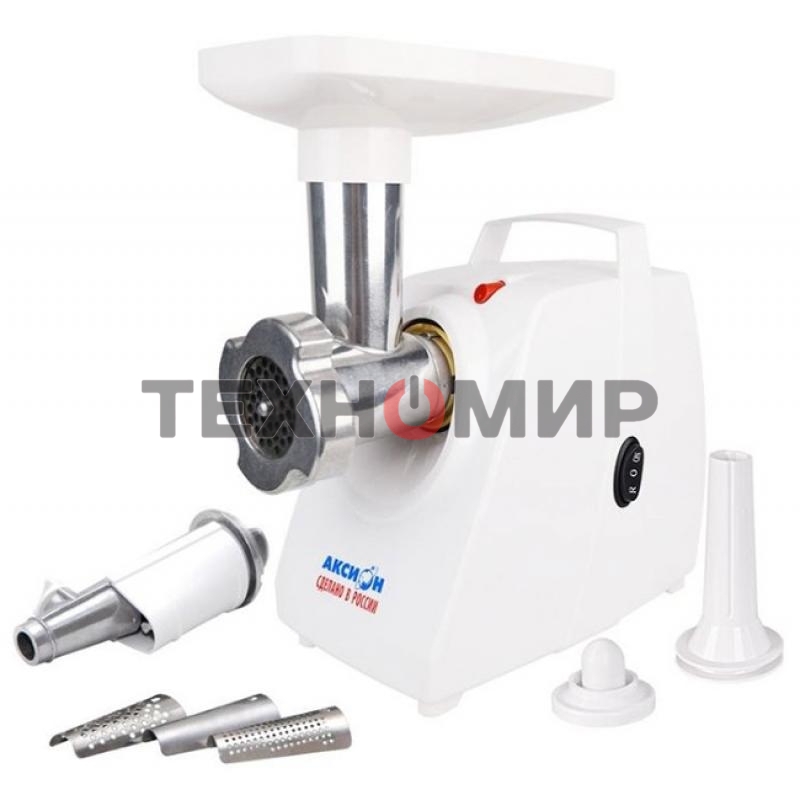 Мясорубка электрическая Аксион М33.04,1500 Вт, произ. 100 кг/час, приставки-соковыжималка, 