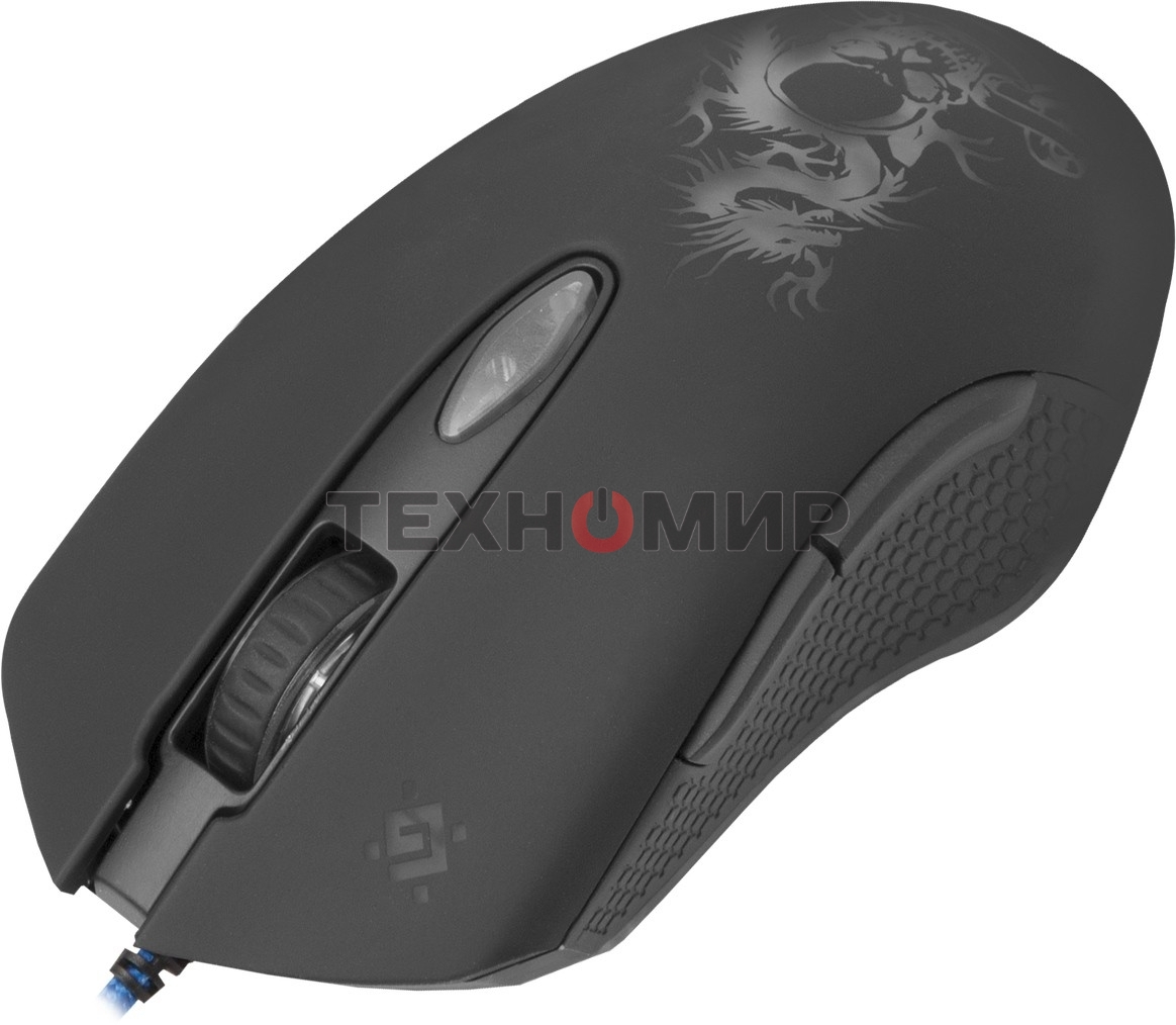 Мышь проводная Defender Sky Dragon GM-090L черный, 3200 dpi, USB, кнопки - 6