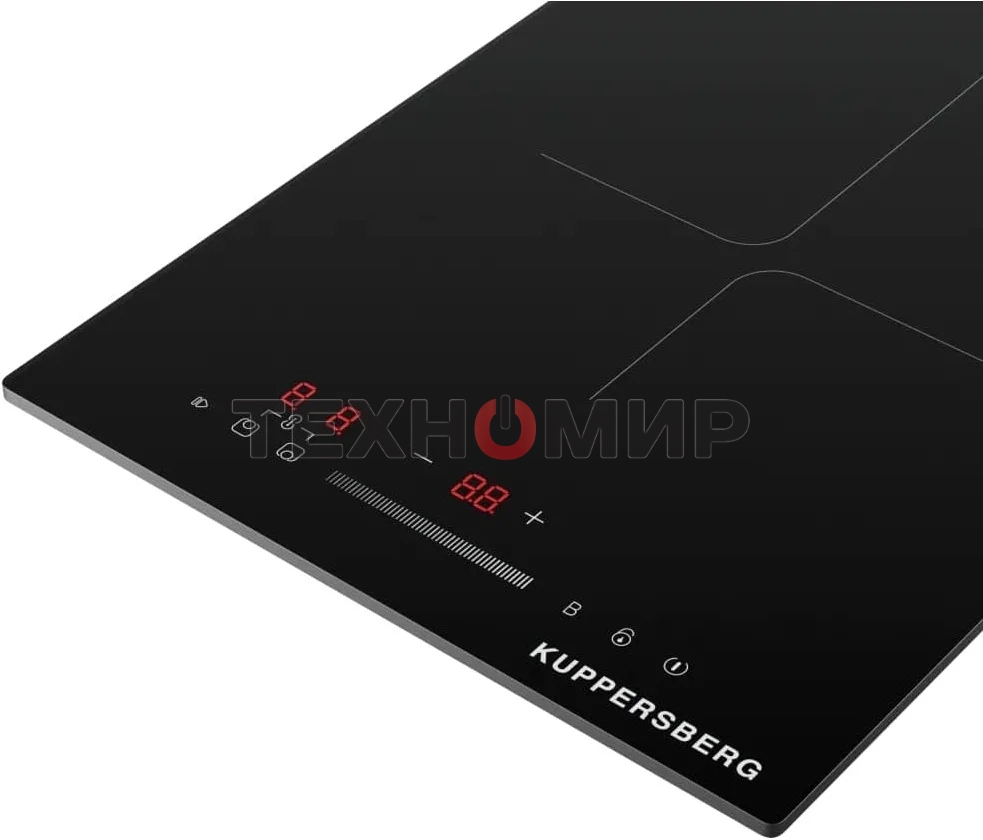 Индукционная варочная панель Kuppersberg ICI 316, 30 см, индукция, High-Tech, inverter, прямой край, 9 уровней мощности, бустер, Stop and Go, Flexi-zone, автоматическое отключение, таймер, индикатор остаточного тепла, сенсорное/слайдерное управление, черн