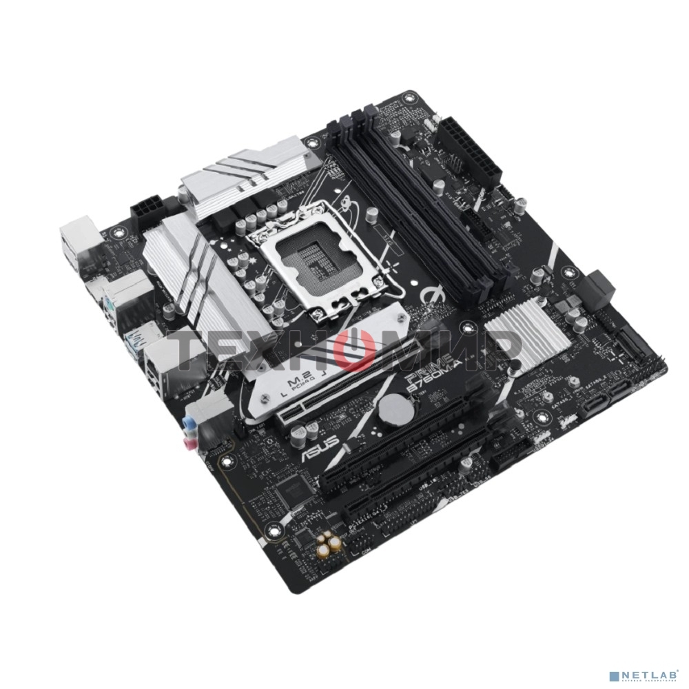 Материнская плата ASUS PRIME B760M-A-CSM, Socket LGA 1700, Intel B760, 4xDDR5, 4xSATA, 2xM.2, 1xPCIe 4.0 x16, 1xPCIe 4.0 x4, 2xHDMI, 1xDP, 1x 2.5Gb LAN, 2xUSB-A 3.1, 4xUSB-A 2.0, 3x3.5 мм, 7.1, mATX