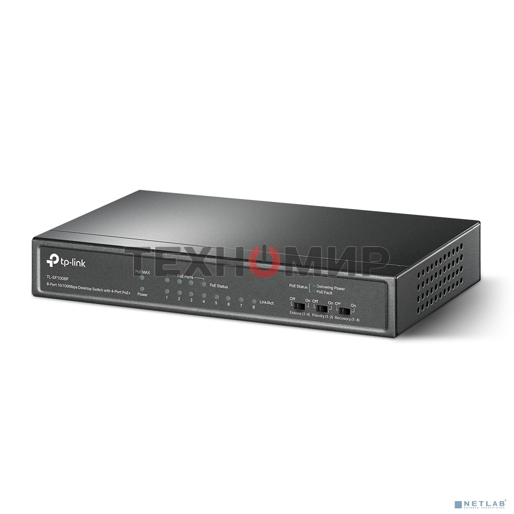 Коммутатор TP-Link SMB TL-SF1008P Коммутатор 8-port 10/100M Desktop PoE Switch