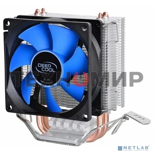 Кулер для процессора DEEPCOOL ICE EDGE MINI FS V2.0 синий, 80 мм, алюминий/медь, 2200 об/мин, 24.7 дБ, 3 pin, 100 Вт, 112 мм