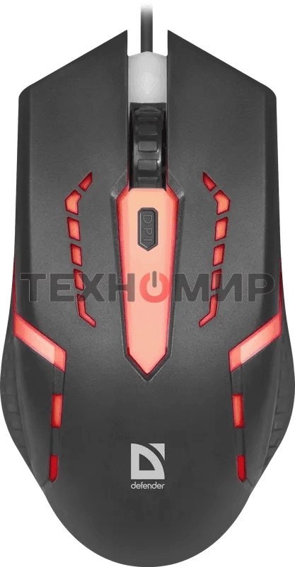 Мышь проводная Defender Hit MB-601 черный, 1200 dpi, USB, кнопки - 4