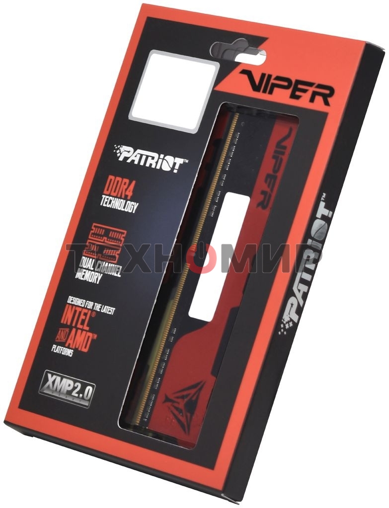 Оперативная память Patriot Viper Elite II, DDR4, 64GB (2x32 GB), 3600 MHz, CL20, DIMM, радиатор, красный/черный