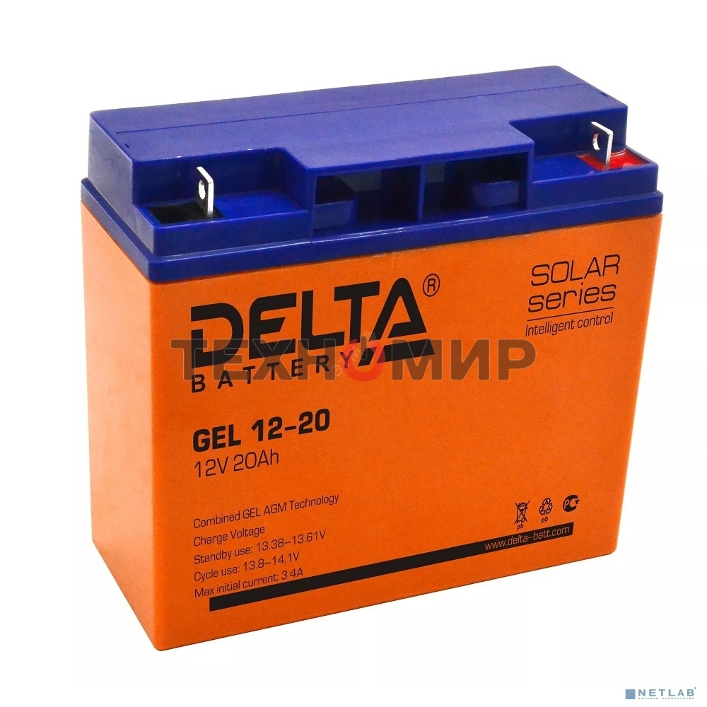 Батарея для ИБП Delta GEL 12-20 12В 20А·ч