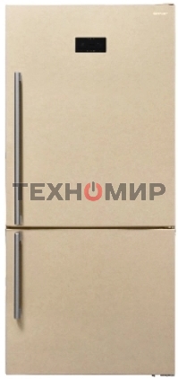 Холодильник Sharp SJ-653GHXJ52R бежевый двухкамерный 400/164 л морозилка снизу, No Frost