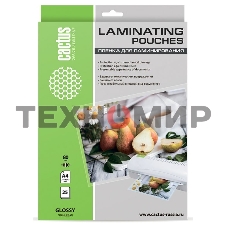 Пленка для ламинирования Cactus 80мкм A4 (25шт) глянцевая216x303мм CS-LPGA48025