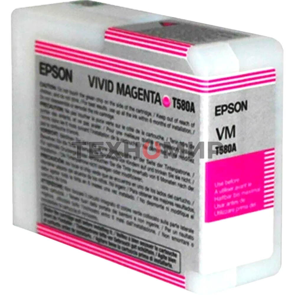Картридж струйный Epson T580A (C13T580A00) пурпурный (80 мл) для Epson Stylus Pro-3880