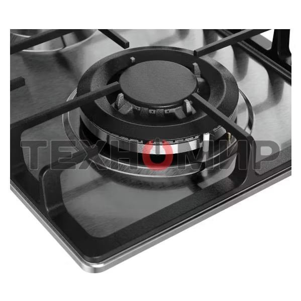 Газовая варочная панель Kuppersberg FS 36 X, газ, High-Tech, 29 см, автоматический электроподжиг, газ-контроль, форсунки под сжиженый газ, SABAF конфорки, чугунные решетки, цвет нержавеющая сталь, цвет фурнитуры черный