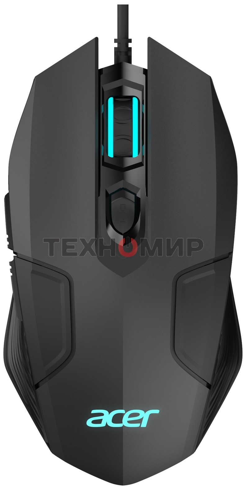 Мышь проводная Acer OMW170 черный, 3200 dpi, USB, кнопки - 6