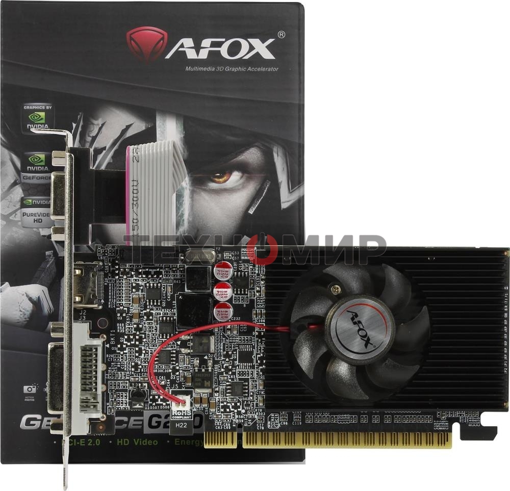 Видеокарта AFOX AF210-512D3L3-V2 PCIE16 G210 512MB GDDR3 64bit VGA DVI HDMI RTL
