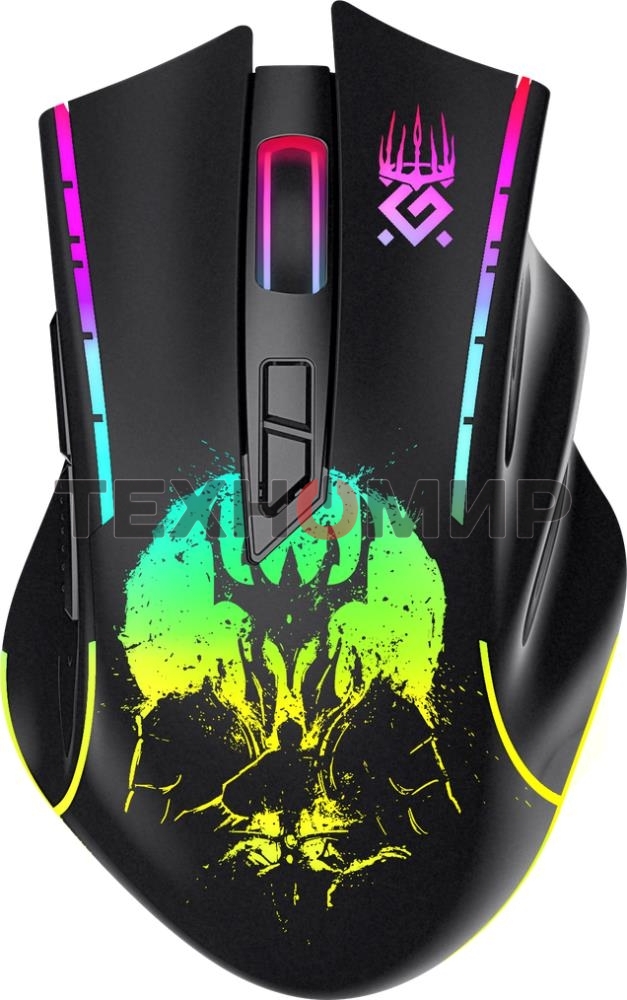 Мышь беспроводная Defender Kronos GM-695 черный, 1600 dpi, радиоканал, USB, кнопки - 7