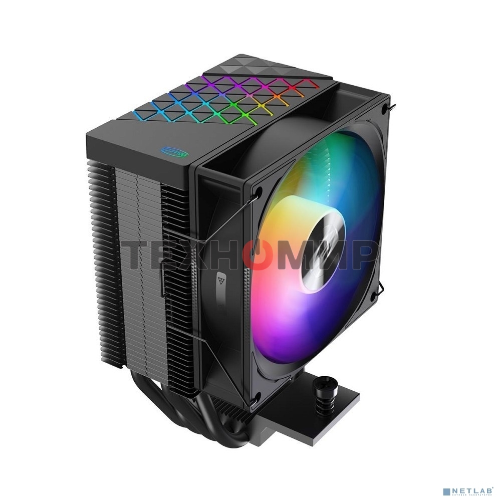 Кулер PCCooler R400 ARGb черный 92мм алюминий+медь 2200r m 30db 4-pin 180W 133мм