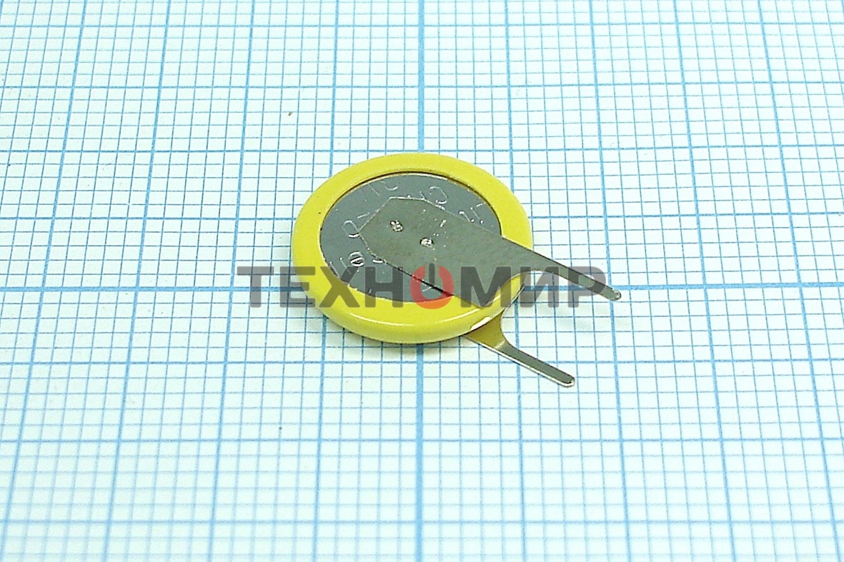 Батарейка CMOS CR1220 под пайку с плоскими контактами в одну сторону