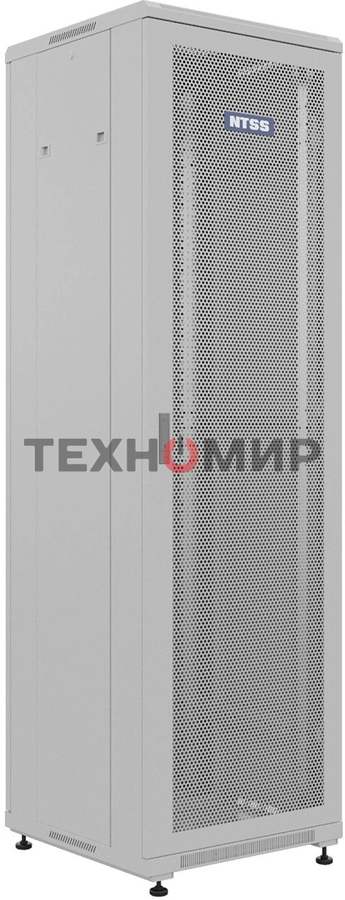 Шкаф коммутационный NTSS Премиум (NTSS-R42U6060PD) напольный 42U 600x600 мм пер. дв. перфор. металл 900 кг серый 510 мм 86 кг IP20 металл