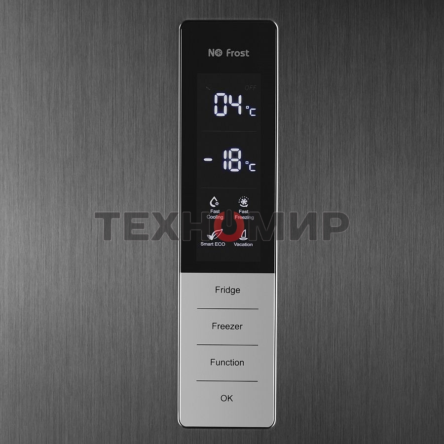 Холодильник Maunfeld MFF1857NFSB черный мат. инвертер двухкамерный 336/117л морозилка снизу