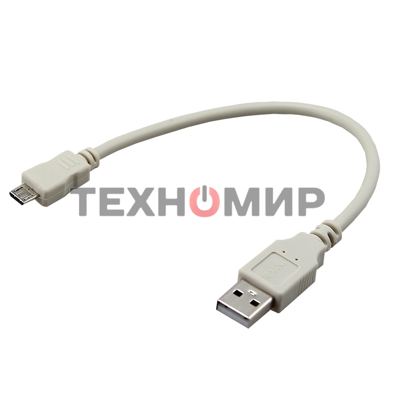 Кабель Rexant micro USB (male) - USB-A (male) 0.2M