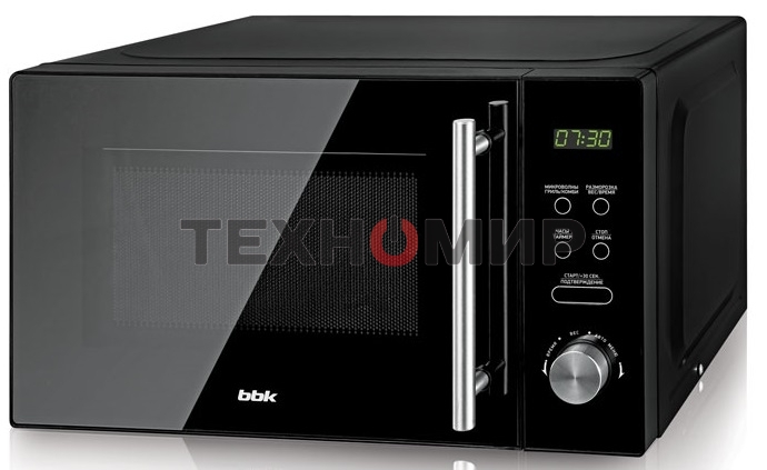 Микроволновая печь BBK 20MWG-732T/B-M черный, 20 л, 700 Вт, переключатели - кнопки, поворотный механизм