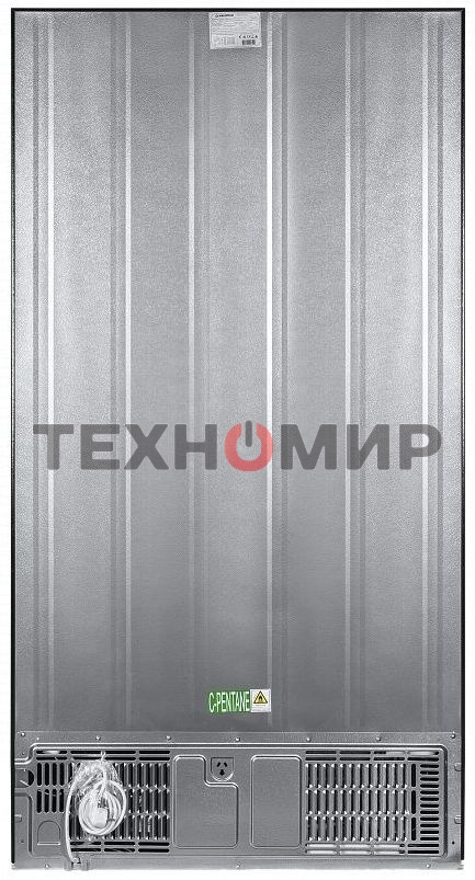 Холодильник Maunfeld MFF177NFSB черный глянц. двухкамерный 263/170л морозилка сбоку, No Frost, Side by Side