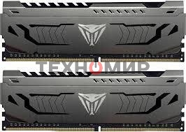 Оперативная память Patriot Viper Steel, DDR4, 64GB (2x32GB), 3200MHz, CL16, DIMM, радиатор, черный