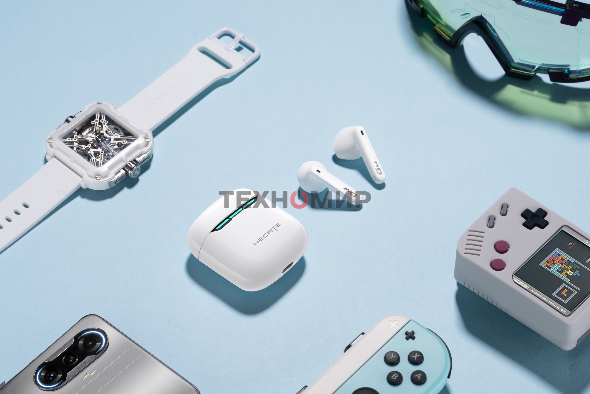 Наушники с микрофоном Edifier GM3 Plus белый вкладыши BT оголовье