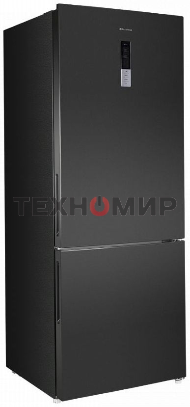Холодильник Maunfeld MFF1857NFSB черный мат. инвертер двухкамерный 336/117л морозилка снизу